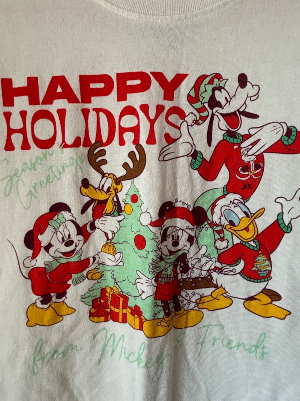 Disney Mickey & Friends "Happy Holidays" Graphic T-shirt